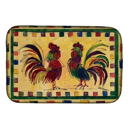 Carolines Treasures Carolines Treasures 8062DDM Bird - Rooster Dish Drying Mat 8062DDM